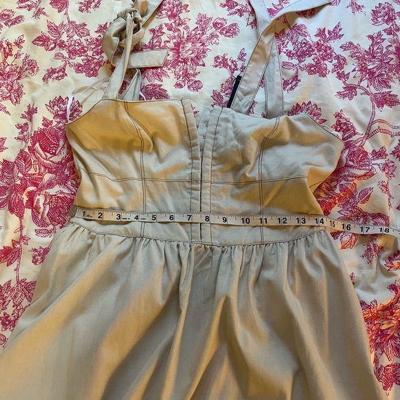 NWT Lulu's Callina Cream Midi Tie-Strap Dress size Medium - Picture 13 of 13